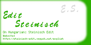 edit steinisch business card